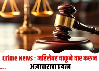 Crime News : महिलेवर चाकूने वार करुन अत्याचाराचा प्रयत्न