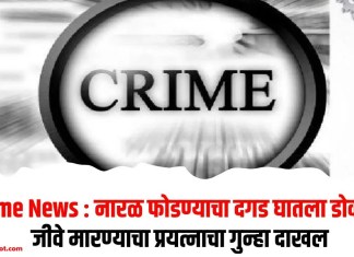 Crime News : नारळ फोडण्याचा दगड घातला डोक्यात