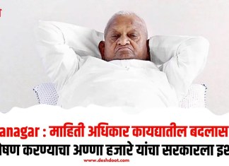 Ahilyanagar : माहिती अधिकार कायद्यातील बदलास विरोध