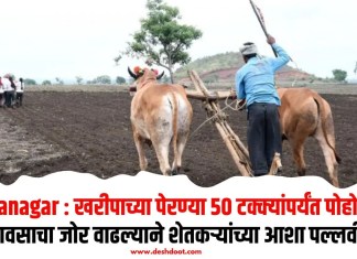 Ahilyanagar : खरीपाच्या पेरण्या 50 टक्क्यांपर्यंत पोहोचल्या!
