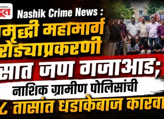 Nashik Crime News : समृद्धी महामार्ग दरोड्याप्रकरणी सात जण गजाआड; नाशिक ग्रामीण पोलिसांची ४८ तासांत धडाकेबाज कारवाई