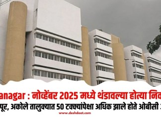 Ahilyanagar : नोव्हेंबर 2025 मध्ये थंडावल्या होत्या निवडणूका