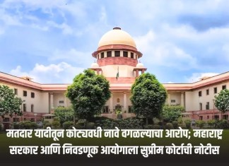 मतदार यादीतून कोट्यवधी नावे वगळल्याचा आरोप; महाराष्ट्र सरकार आणि निवडणूक आयोगाला सुप्रीम कोर्टाची नोटीस महाराष्ट्र